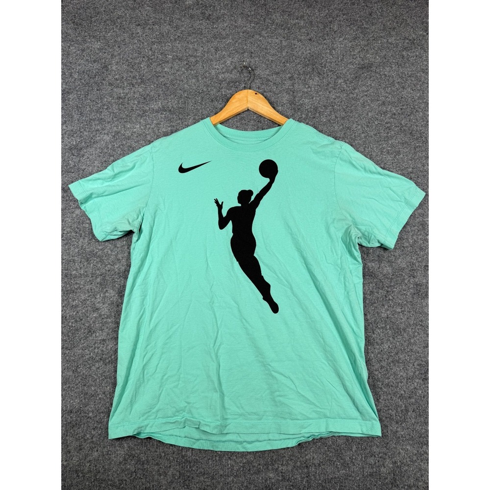 The Nike T-Shirt Unisex Large Mint Green WNBA Logowoman Basketball Sportswear